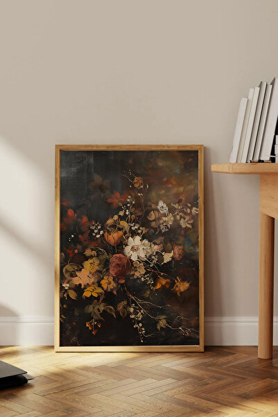 Dekorsiahome Tek Parça Ahşap Çerçeveli Oturma Odası Salon Mutfak Tablosu TK1601