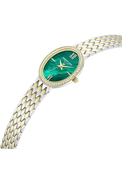 Kenneth Cole New York Upper East Side Women's 25mm Quartz Watch with Green Mother-of-pearl Dial & Si