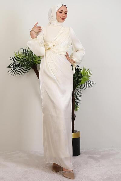 giz astore Umay Tesettür Abiye Bej