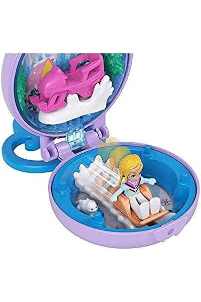 Polly Pocket Snow-Themed Compact Playset – Mini Doll & Accessories for Ages 4+