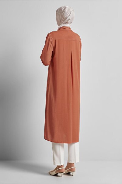 Alvina Royal Aerobin Yırtmaç Detaylı Uzun Tunik