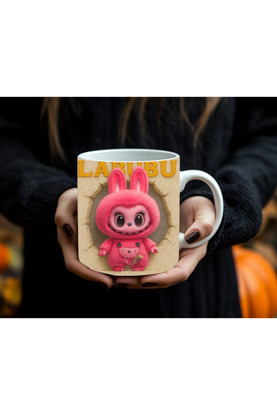 Evion Design Labubu Printed 3D Design Porcelain Mug / Labubu
