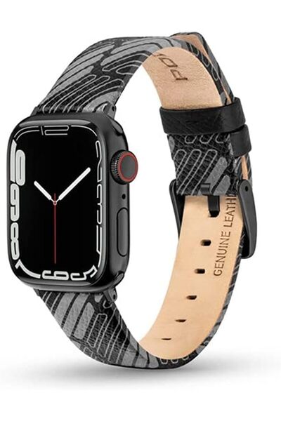 Police حزام الساعة - PEO00004 - أحادي اللون - رمادي فولاذي