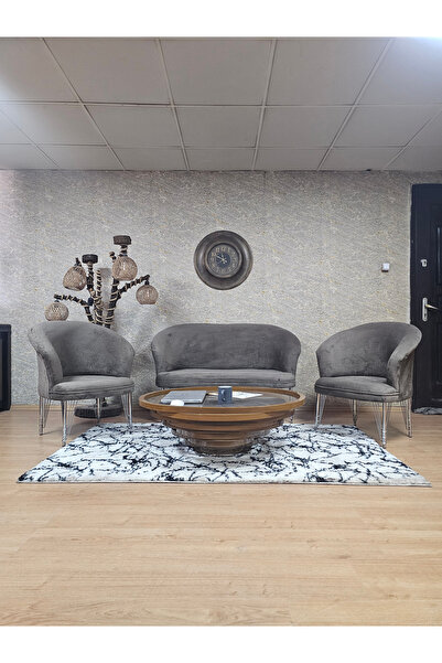 ZAFİR TEDDY Takım Krom Kaplama Telli Ayak Çay Seti Koltuk - Berjer , Balkon, ...