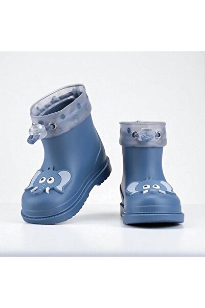IGOR W10242 BIMBI ELEFANTE , mavi fil , unisex çocuk mavi bot , yağmur botu , su geçirmez