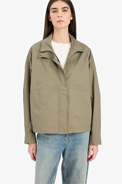 DeFacto Waterproof Relax Fit Cotton Zippered Coat E8609Ax25Au