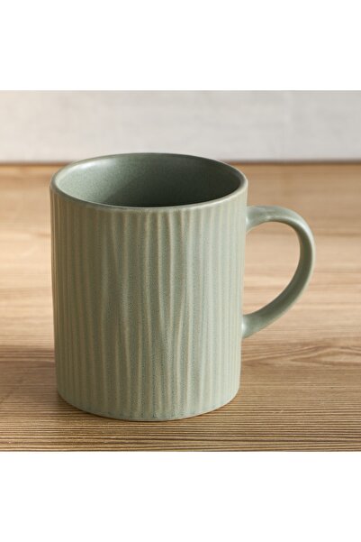 Generic Ribbed Ceramic Mug - 410 ml