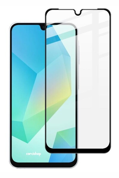 corcishop غطاء كامل من الزجاج المقوى غير القابل للكسر لهاتف Samsung Galaxy A1...