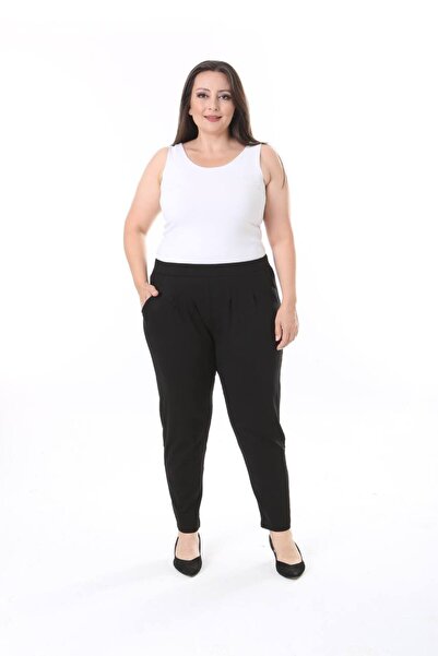 Butik Ayseba Women's Plus Size Oversized Cotton Combed Cotton Trousers