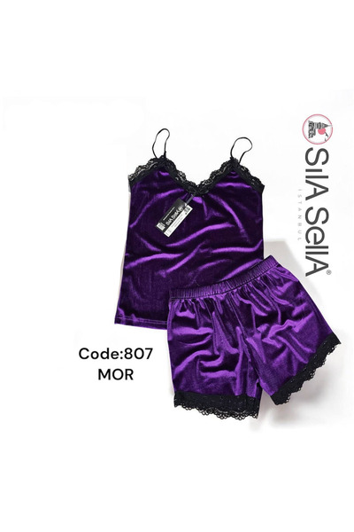 belpa طقم شورت من Sıla Sella مزين بالدانتيل المخملي