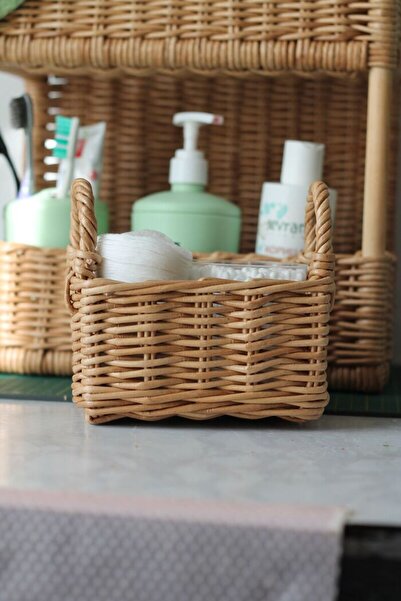 MİESSA Coș din răchită, coș mic decorativ, coș decorativ de bucătărie, coș de...