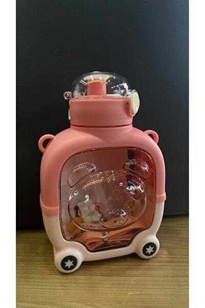 BLACK Cute Bear Look Water Bottle Flask