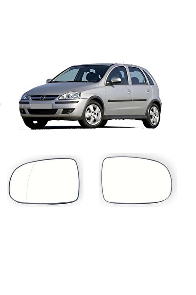 CMEPARTS Opel Corsa C 2000-2006 Uyumlu Sağ + Sol Takım Dış Dikiz Aynası Camı ...