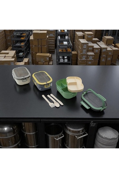 Bekpa Compartmented Lunch Box Bag Camping Office School Practical Single Layer Food Preservation Camping Utensils