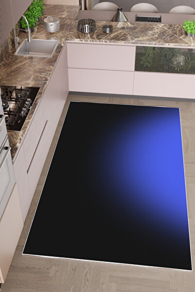 THEMODERNHANE Dijital Baskılı Makinede Yıkanabilir Kaymaz Tabanlu Antialerjik Kaymaz Leke Tutmaz Mutfak Halısı