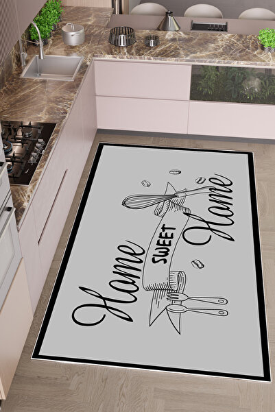 THEMODERNHANE Dijital Baskılı Makinede Yıkanabilir Kaymaz Tabanlu Antialerjik...