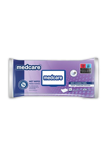 MEDCARE XLarge Boy Vücut ve Perine Temizleme Havlusu 30cm*30cm Ekstra Kalın 5...