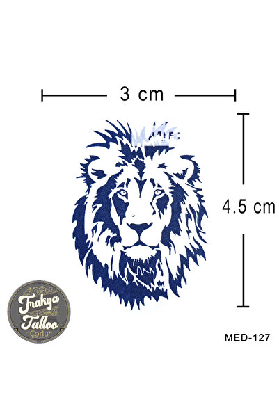 Trakya Tattoo 1 Ay Kalıcı Dövme Minimal Aslan Geçici Dövme MED-127