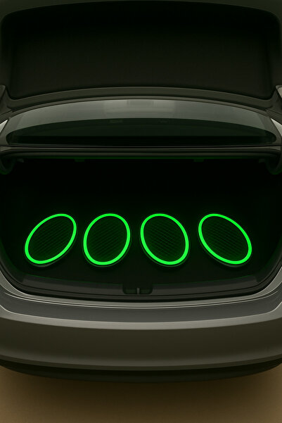 LED LEVEL Oval Midrange Kapağı Neon Işıklı Rgb Rf Kumandalı 2 Takım 4 Adet