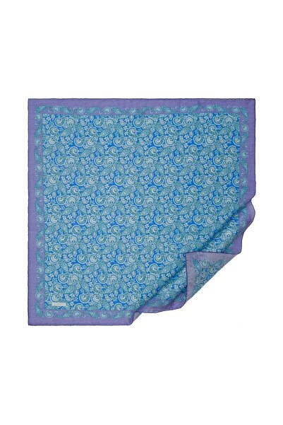ipekevi وشاح ناعم من التينسل بنقشة مزوبوتاميا موديل 02 02224-إنديجو