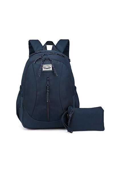 SMART BAGS حقيبة ظهر مدرسية مع مقلمة هدية 3233 - أزرق داكن