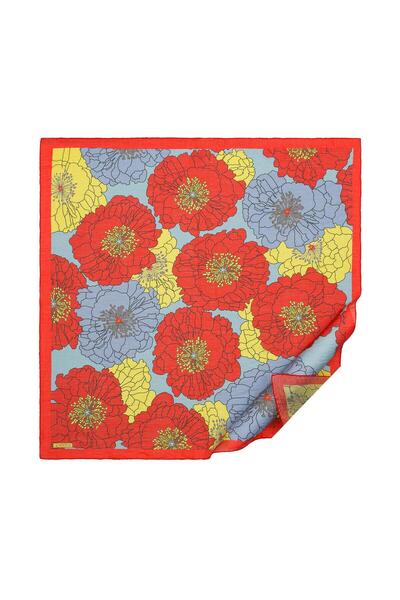 ipekevi وشاح تينسوفت على شكل سلة أورتانكا 02255-برتقالي أزرق فاتح