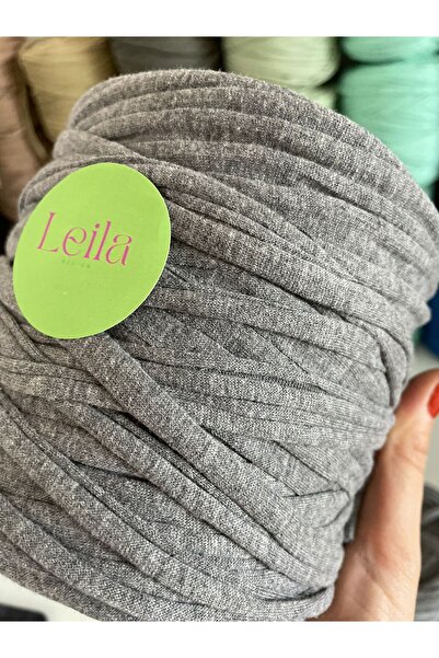 Leila Design KIRÇILLI GRİ PENYE İP (600-650GR) 1 ADET FİYATIDIR