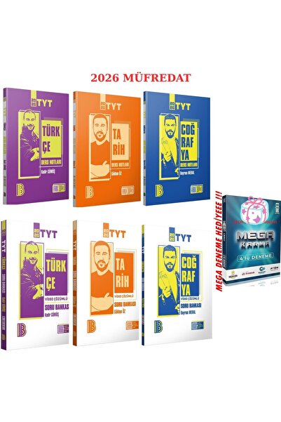Benim Hocam Yayınları Benim HOCAM 2026 TYT Türkçe-Tarih-Coğrafya Konu Anlatım ve Soru Bankası Seti+MEGA DENEME HEDİYE!!!