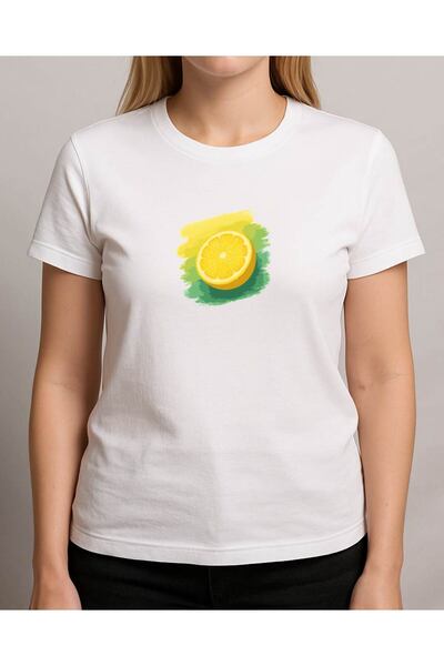 TREND YANKI تي شيرت نسائي (ليموني)
