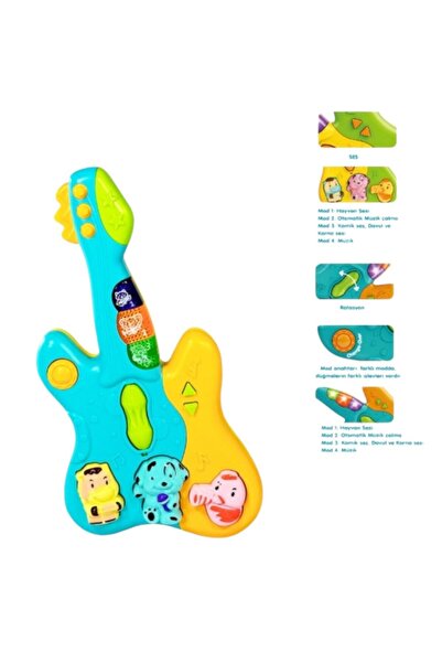 A-T AYZE-TRENDY 89766 OYUNCAK MÜZİKLİ VE IŞIKLI BEBEK GİTAR PİANOSU 22 CM 1 ADET FİYATIDIR
