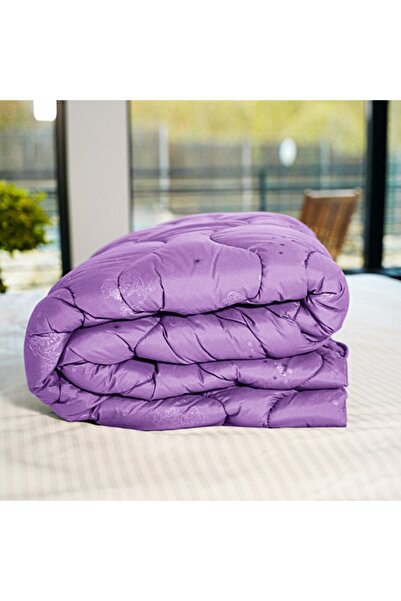 PATONE Winter duvet set, wool, polycotton, 140x210cm, quilted, purple with 2 pillowcases 50x70cm