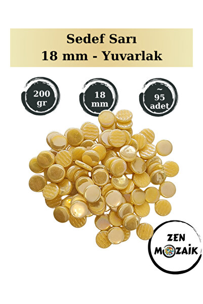 Zen Mozaik Sanatsal Mozaik Çalışmalarınız için 18 mm Çaplı Yuvarlak Cam Mozai...