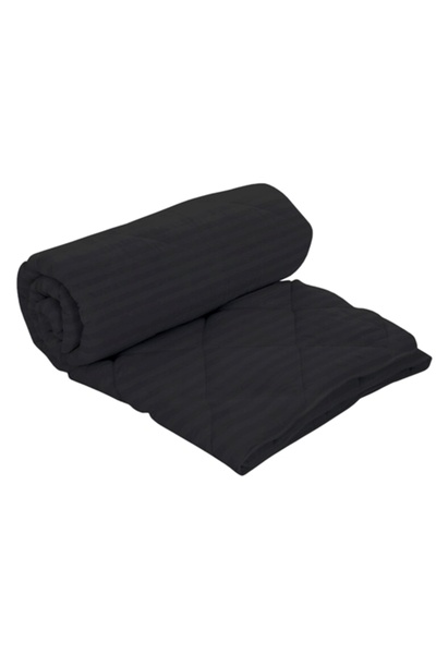 PATONE Winter quilt, 200x220cm, 100% natural wool, polycotton damask, quilted, black