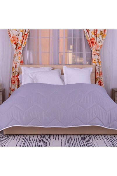 PATONE Winter Wool Damask Polycotton Duvet Set GREY 200x220cm and 2 Quilted Pillows 50x70cm