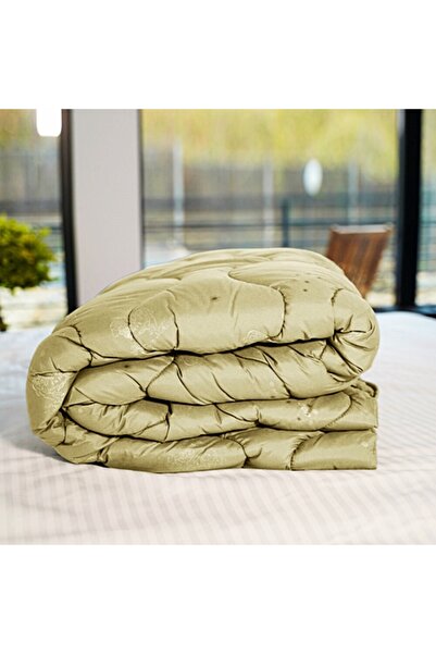 PATONE Winter duvet set, wool, polycotton, 160x210cm, quilted, khaki with 2 pillowcases 50x70cm