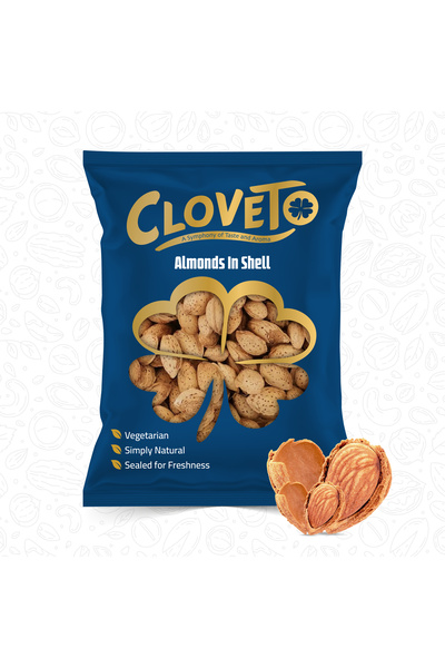 cloveto لوز بقشره ٥٠٠ غرام - ١٠٠٪ طبيعي، مقرمش وطازج