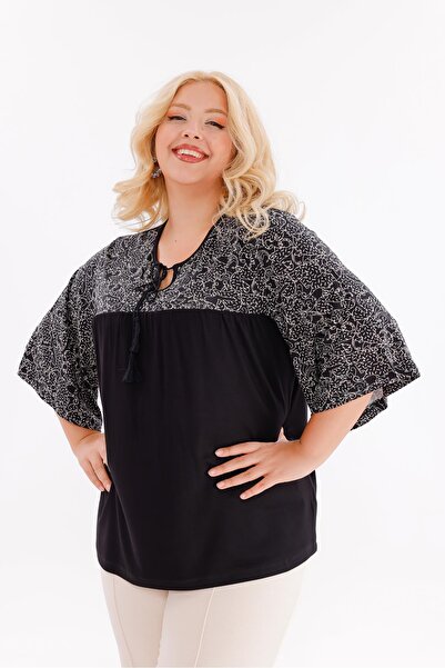 Siyezen Spanish Sleeve Blouse with Oversized Robe