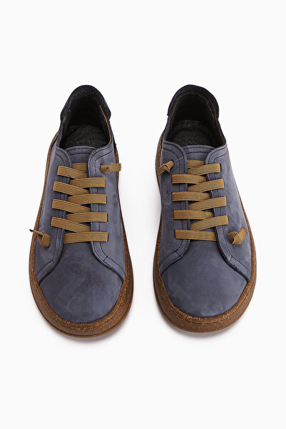 Limoya Judi Hakiki Deri Mavi Rahat Tabanlı Kadın Sneakers