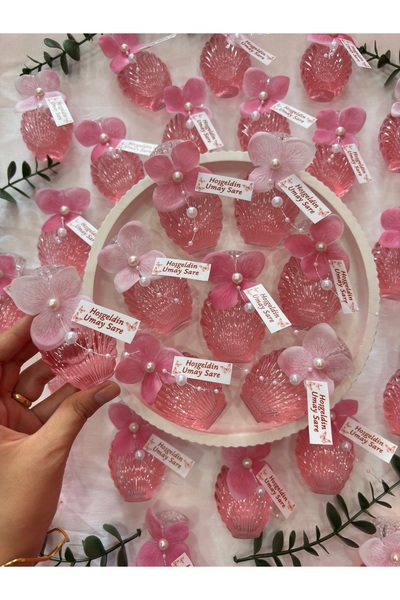 Home İstiridye modelli bebek hediyeliği plastik şişe 30 adet