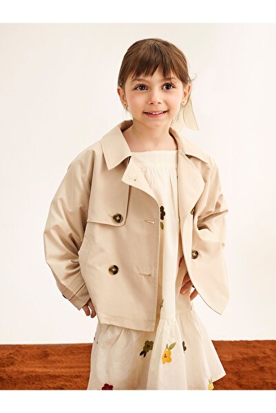 LC Waikiki LCW Kids YENİ SEZON Gömlek Yaka Kız Çocuk Mont