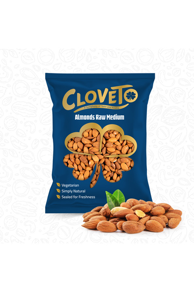 cloveto لوز خام فاخر متوسط ​​الحجم (500 غرام) - طبيعي 100%، مقرمش ومغذي