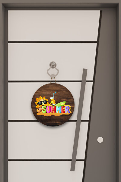 Dormot Digital Print Wood, Standard, Sun Summer Themed, Door Ornament, Wall Ornament