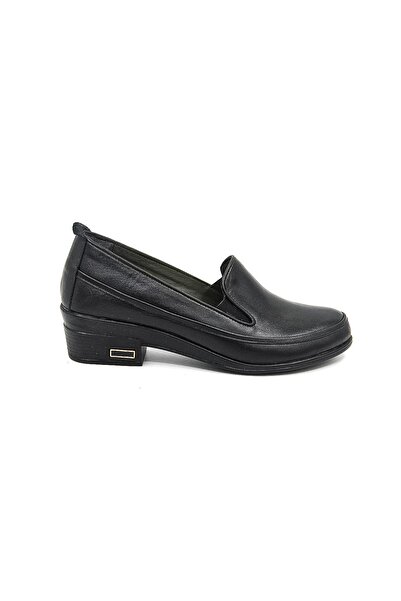 De Scario K120 Piele - Pantofi clasici pentru femei cu toc scurt - NEGRU
