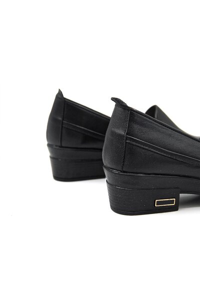 De Scario K120 Piele - Pantofi clasici pentru femei cu toc scurt - NEGRU