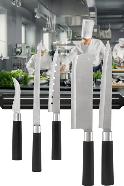 Genel Markalar 55 cm Mıknatıslı Metal Bıçak ve Alet Tutucu, Güçlü ve Pratik K...