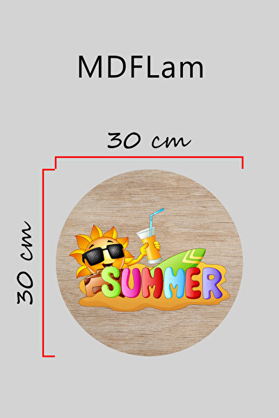 Dormot Digital Print Open Wooden, Standard, Sun Summer Themed, Door Ornament, Wall Ornament
