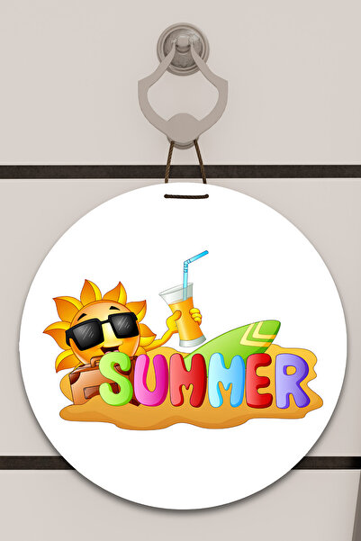 Dormot Digital Print White, Standard, Sun Summer Themed, Door Ornament, Wall Ornament