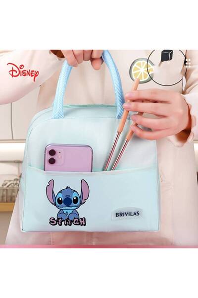 BRILIVAS Lunchbox Insulated Hot Cold Protection Lightweight with Stitch Figure (22*18cm) Ad13387
