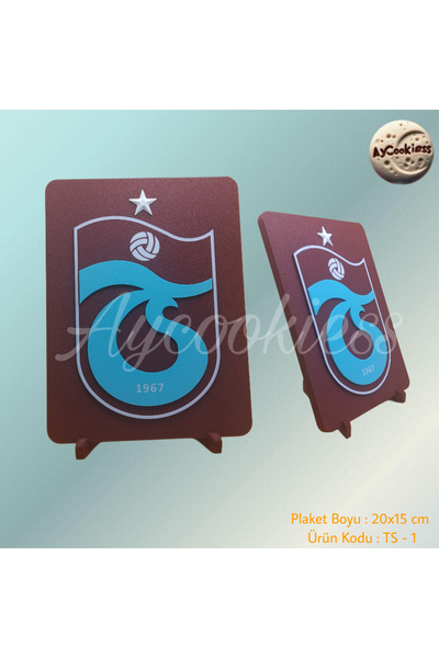 FT Tasarım TRABZON SPOR KABARTMALI STANDLI TARAFTAR PLAKET 20X15 CM