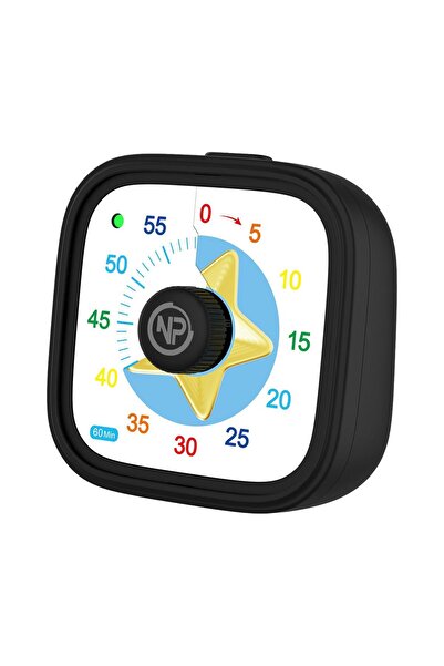 teknotrust 60 Dakika Analog Zamanlayıcı, Mutfak ve Çalışma İçin, Siyah